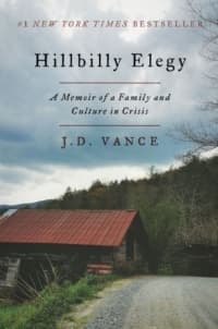 “Hillbilly Elegy” by J. D. Vance (Book cover)